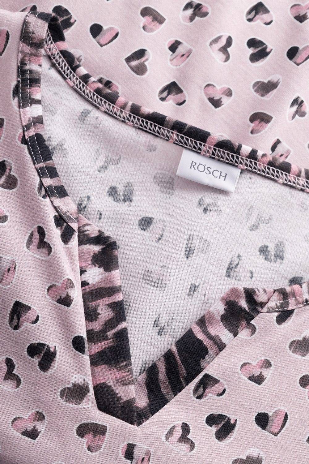 Rösch Pyjama im Druck-Mix Blende 100% Baumwolle Räumungsverkauf