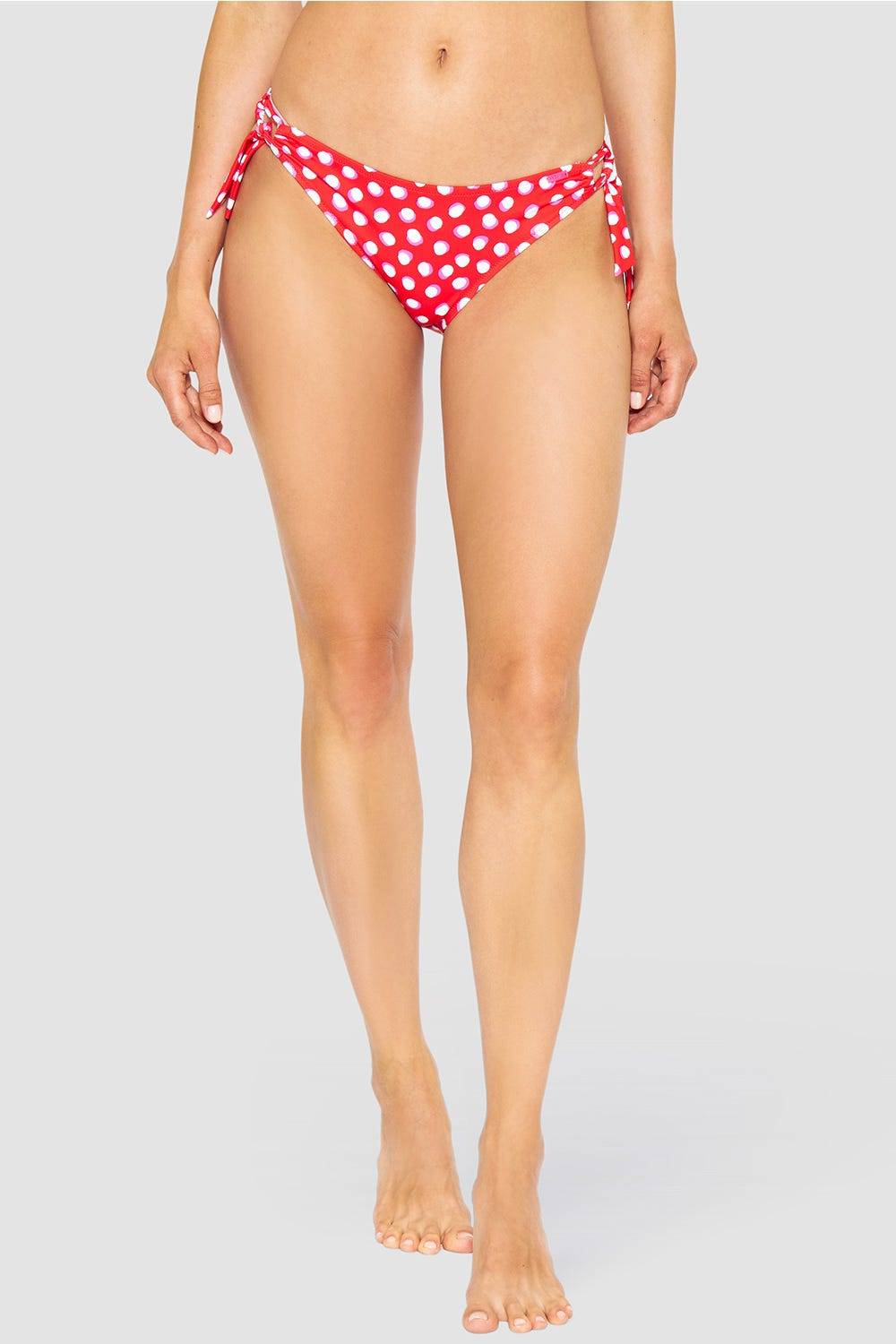 Rösch Bikini-Hose im Retro-Tupfendruck Rot-Weiß zum Binden Kauf eins, bekomm eins gratis