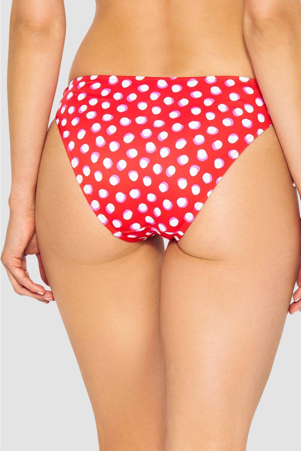 Rösch Bikini-Hose im Retro-Tupfendruck Rot-Weiß zum Binden Kauf eins, bekomm eins gratis