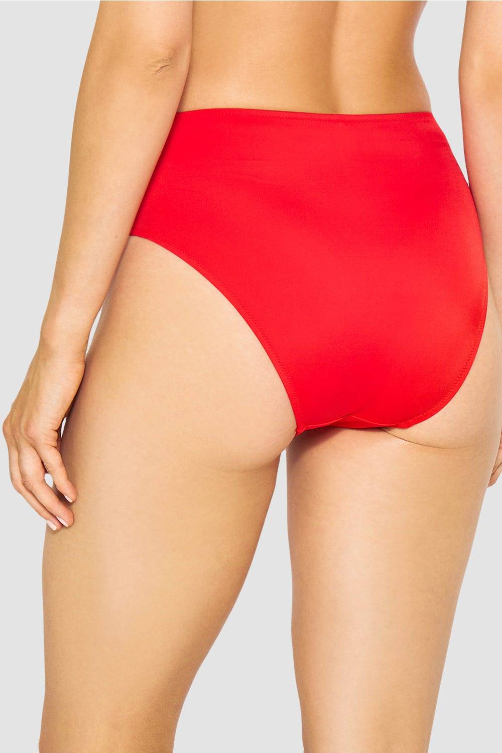 Rösch Bikini-Hose in Rot einfarbig hoher Taillenausschnitt Tägliche Deals