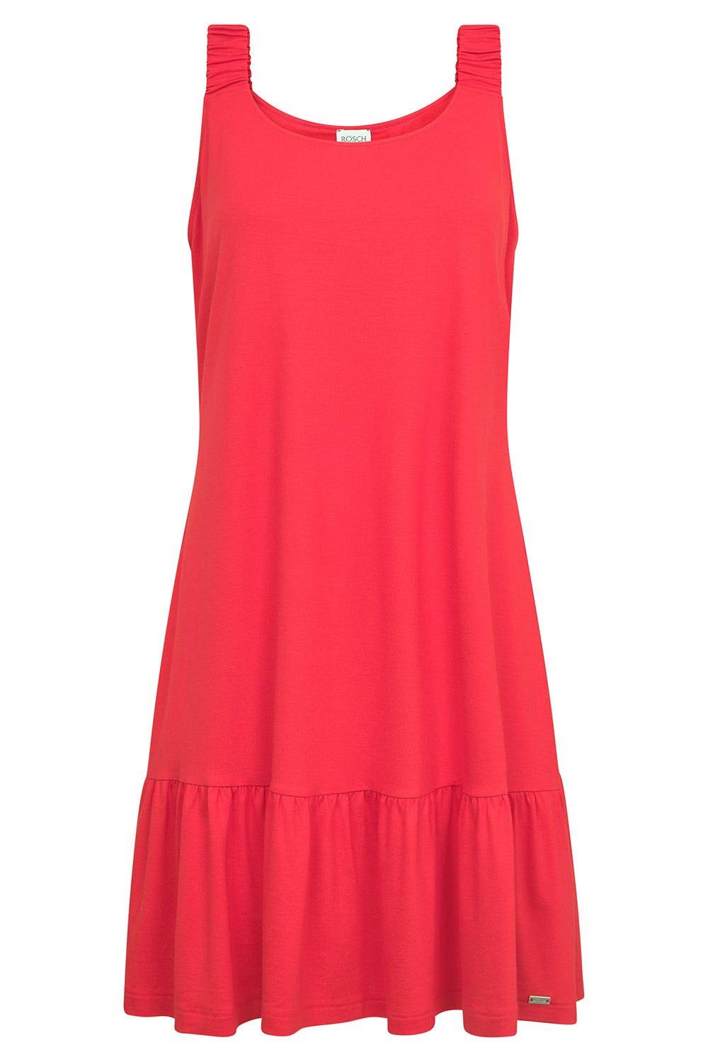 Rösch Strandkleid Ärmellos mit welligem Saum in Rot Viskose/Elasthan VIP-Rabatte
