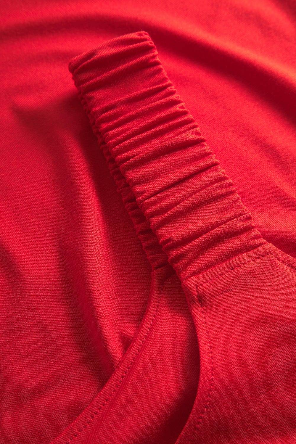Rösch Strandkleid Ärmellos mit welligem Saum in Rot Viskose/Elasthan VIP-Rabatte
