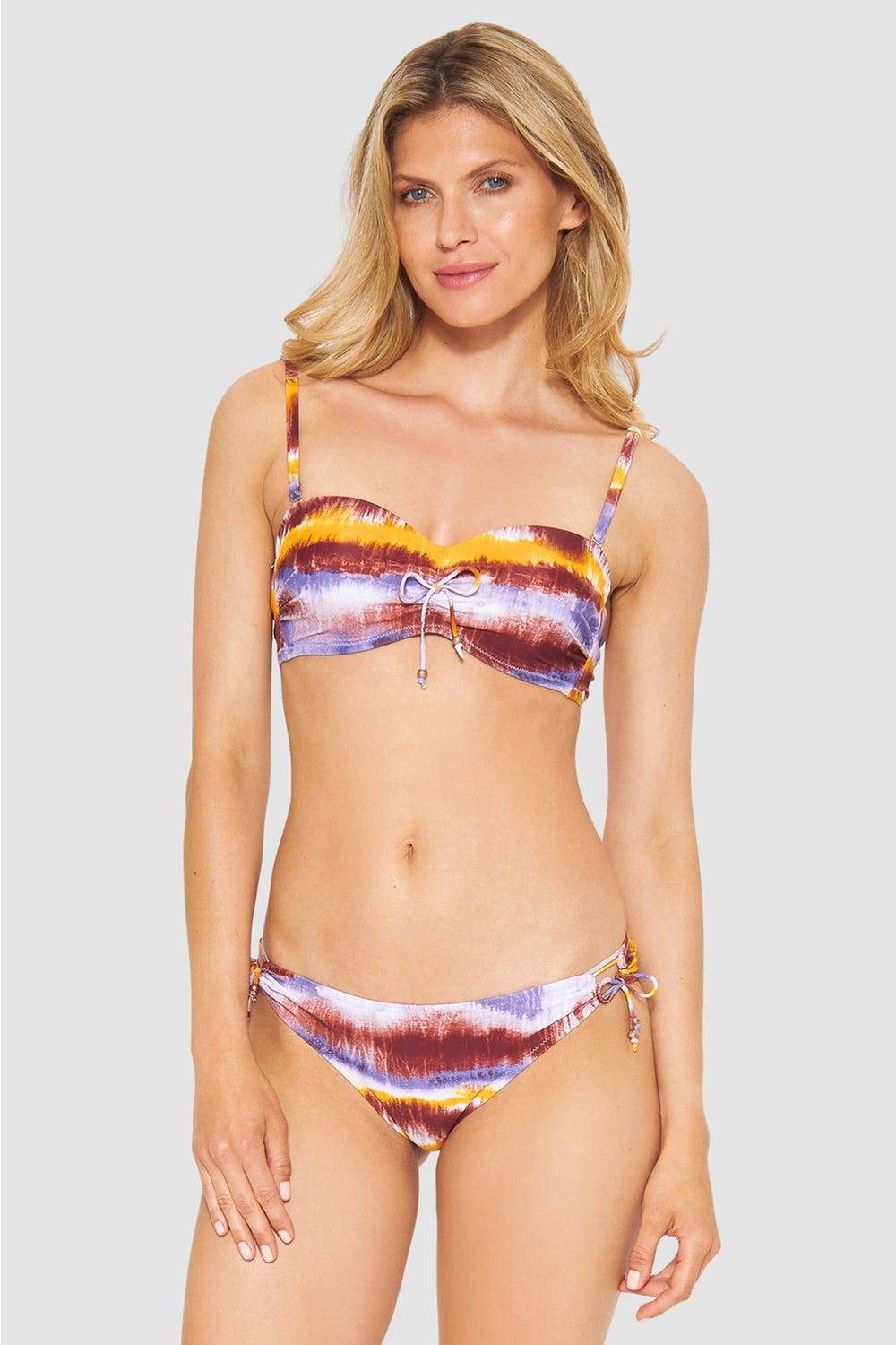 Rösch Bikini-Hose im Batikdruck moderne Streifen zum Binden Zeitbegrenzte Promotion
