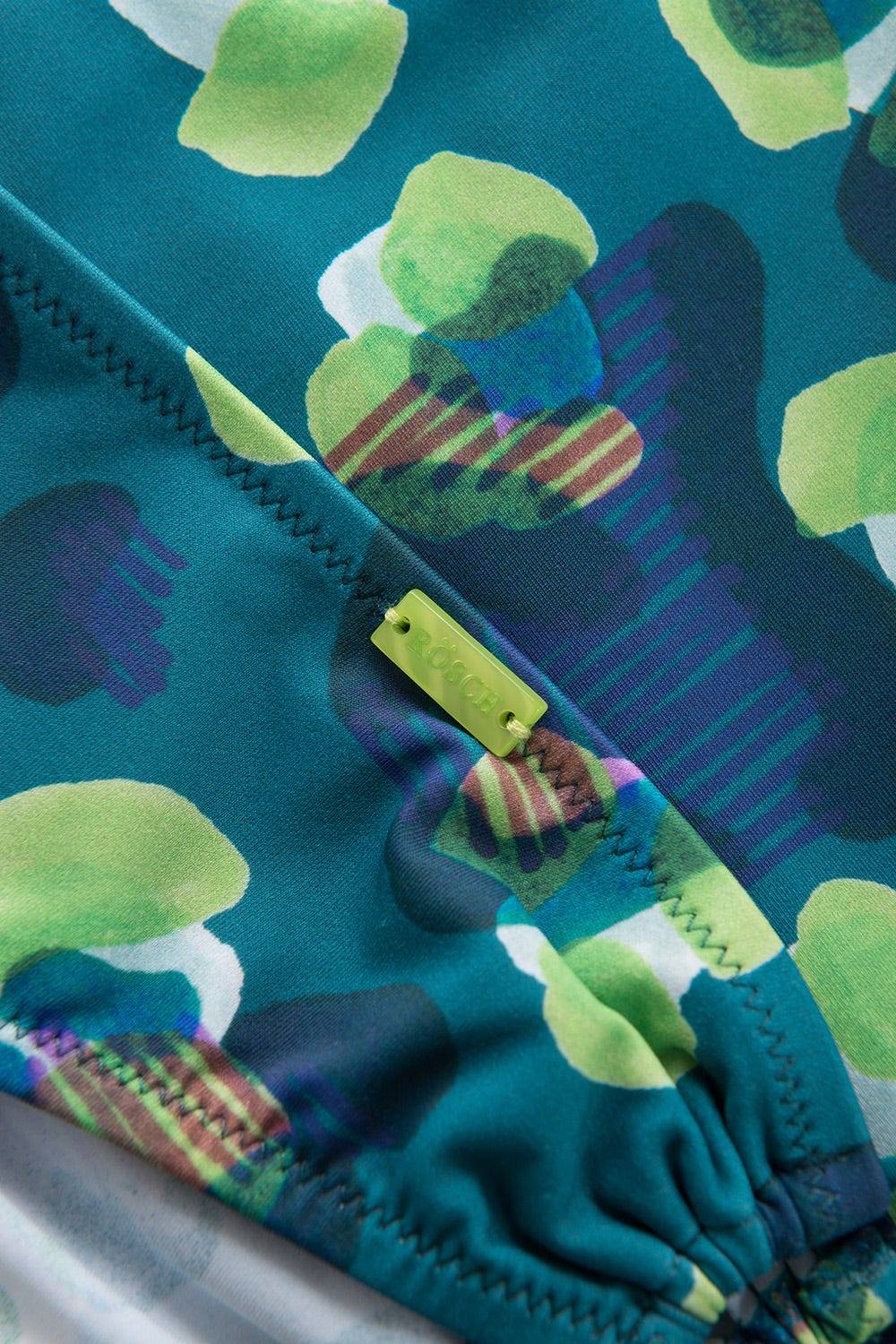 Rösch Bikini-Hose im grünen Leo-Design Schleifen recyceltes Polyamid/Elasthan Discount Store für neue Produkte