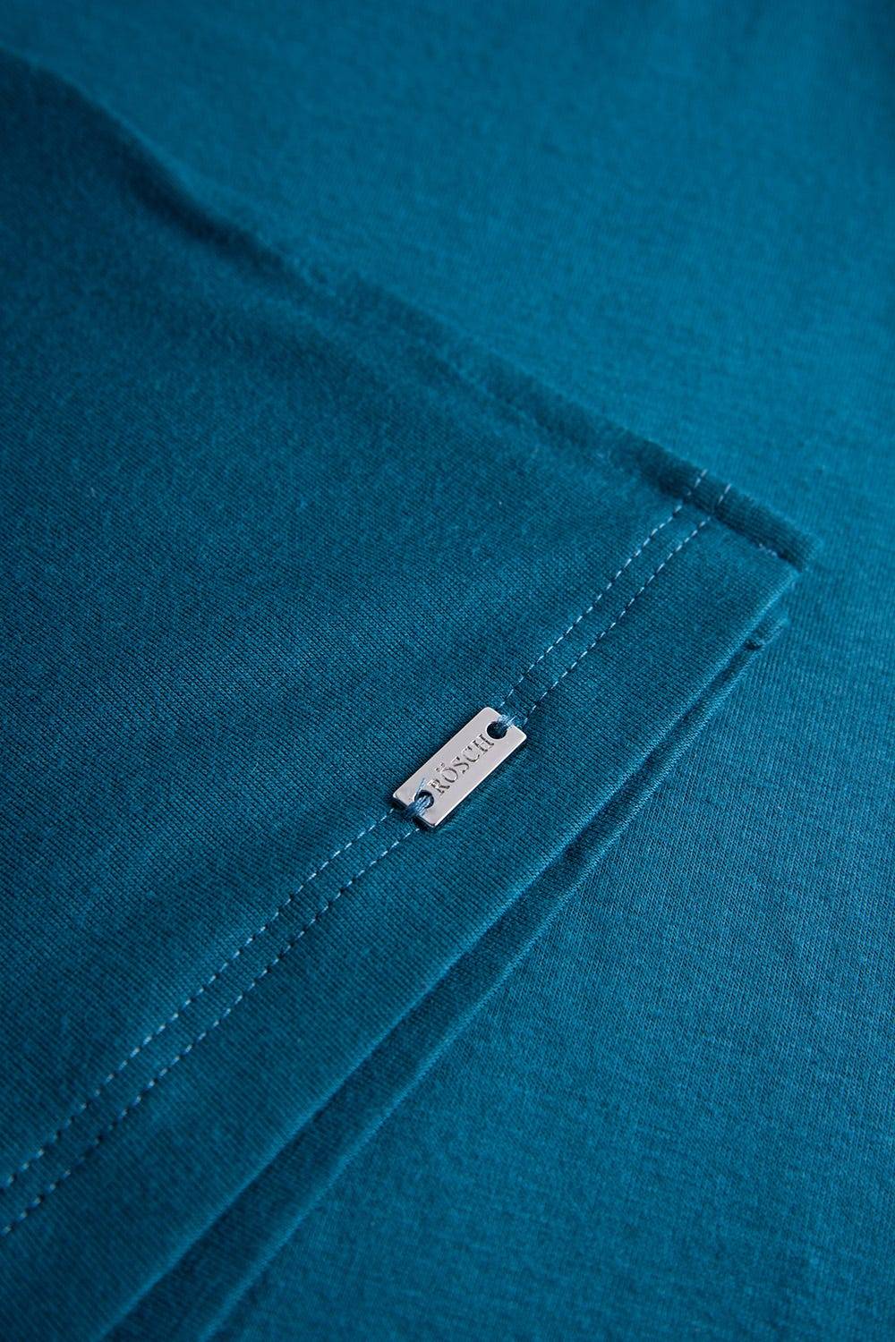 Rösch Strandkleid mit Paspeln am Ausschnitt Petrol 3/4-Arm Viskose/Elasthan 50% Rabatt mit kostenlosem Versand