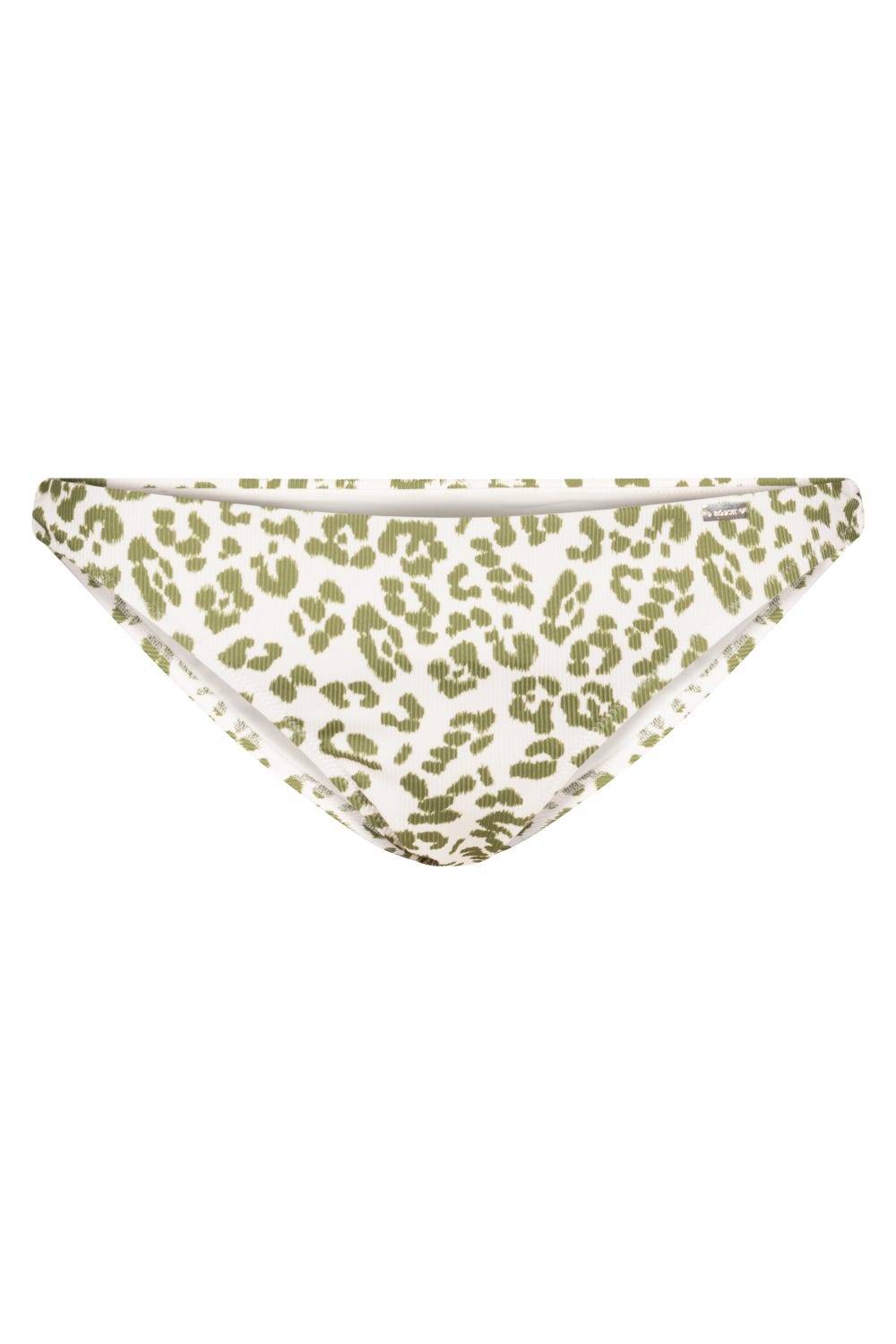 Rösch Bikini Hose im Leo-Druck Grün-Weiß Rippstruktur Animalprint Mix und Match Lycra Speichern exportieren