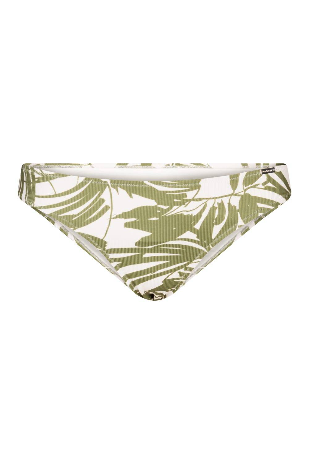 Rösch Bikini Hose im Palmendruck Rippstruktur Grün-Weiß Mix und Match Lycra Im Verkauf