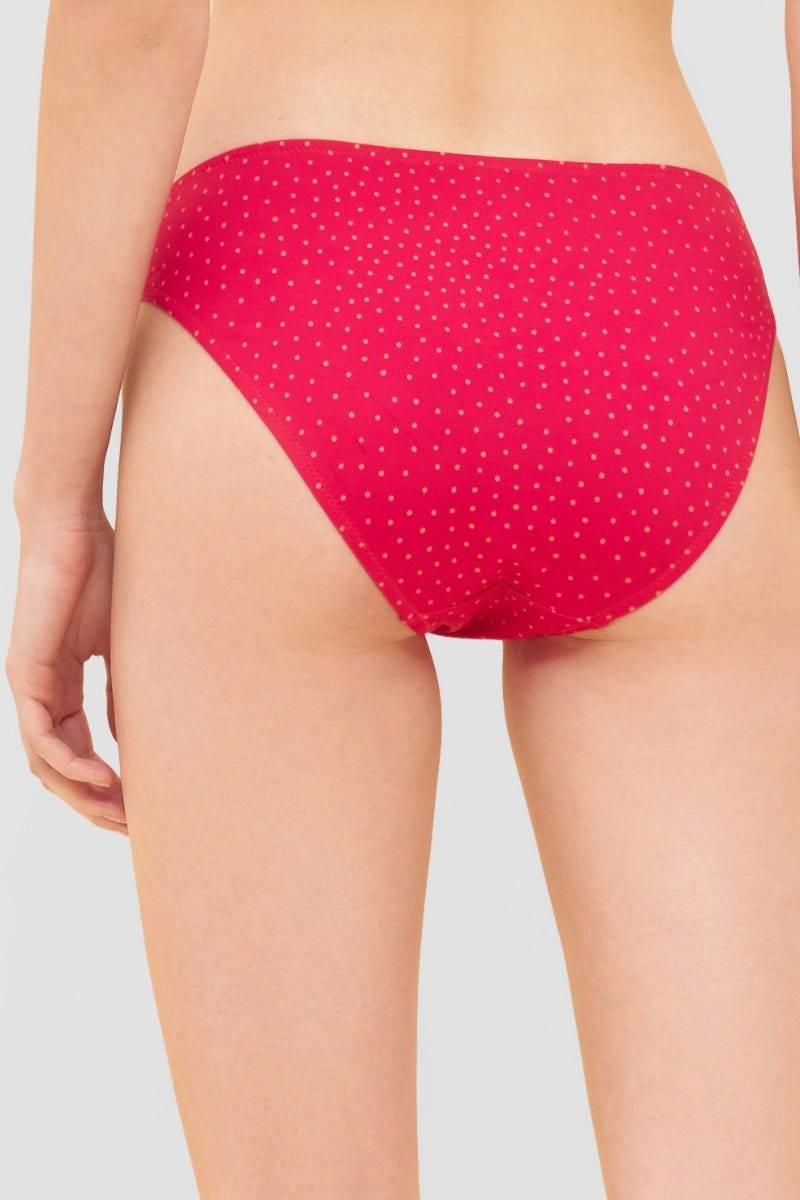 Rösch Bikini-Hose im pinken Mini-Tupfen-Druck recyceltes Polyamid/Elasthan 2025