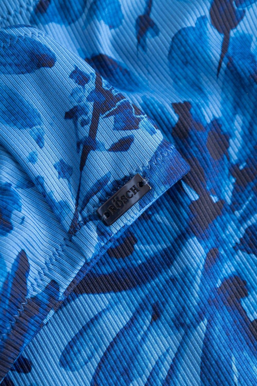 Rösch Bikini Oberteil im blauen Blüten-Druck Bralette modern recyceltes Polyester/Elasthan Verkauf