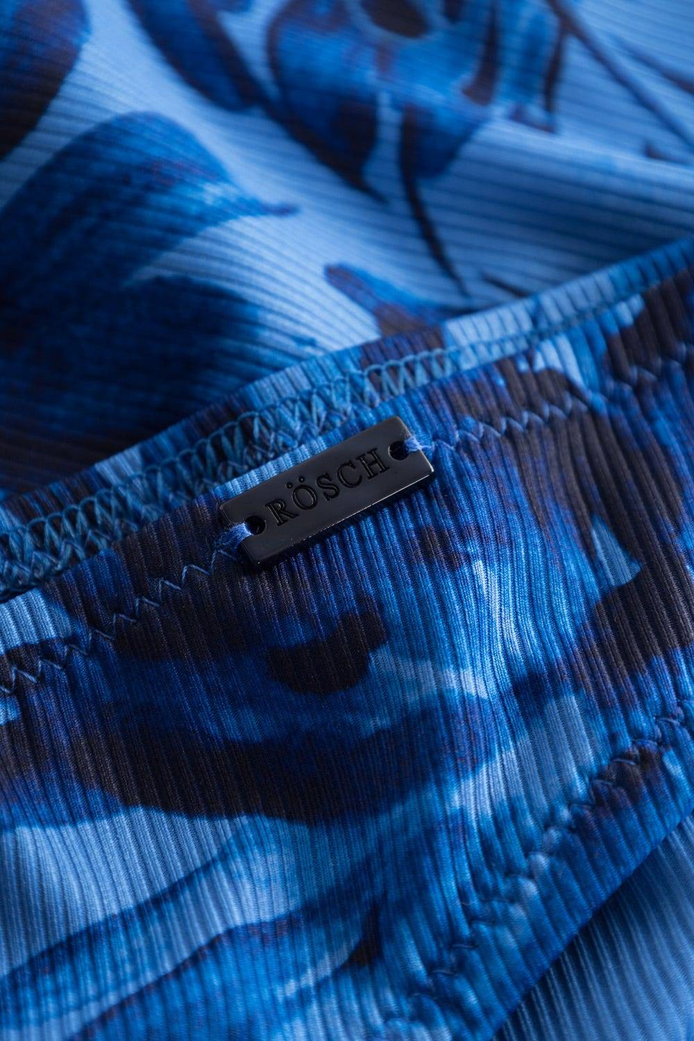Rösch Klassische Bikini Hose im blauen Blüten-Druck Ripp recyceltes Polyester/Elasthan Angebote