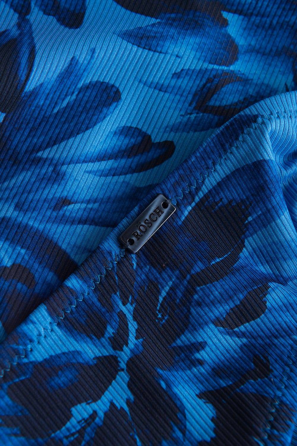 Rösch Bikini Hose im blauen Blüten-Druck Bänder recyceltes Polyester/Elasthan Hotsell