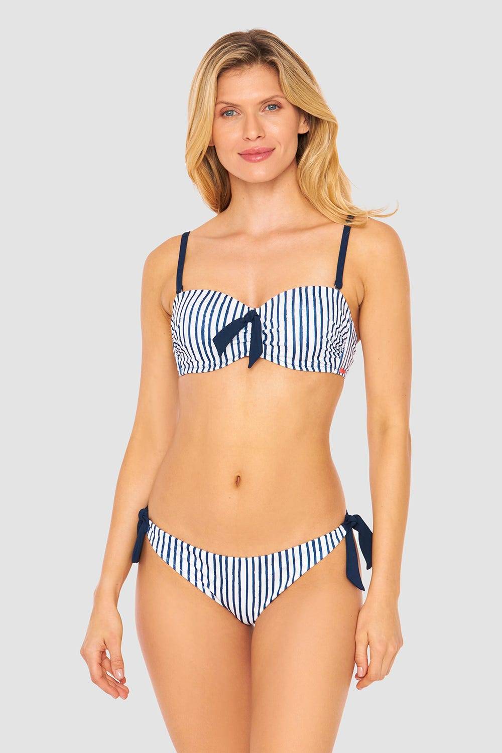 Rösch Bikini Hose im Streifen-Druck Bänder Ripp recyceltes Polyester/Elasthan Meist gekauft
