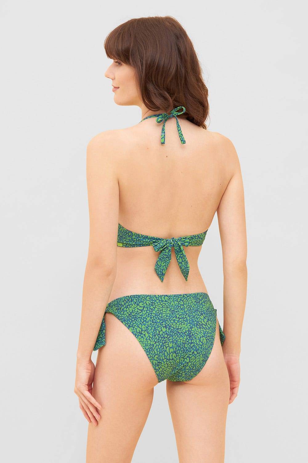 Rösch Neckholder Bikini Oberteil im Leo-Druck recyceltes Polyamid/Elasthan Sonderangebot