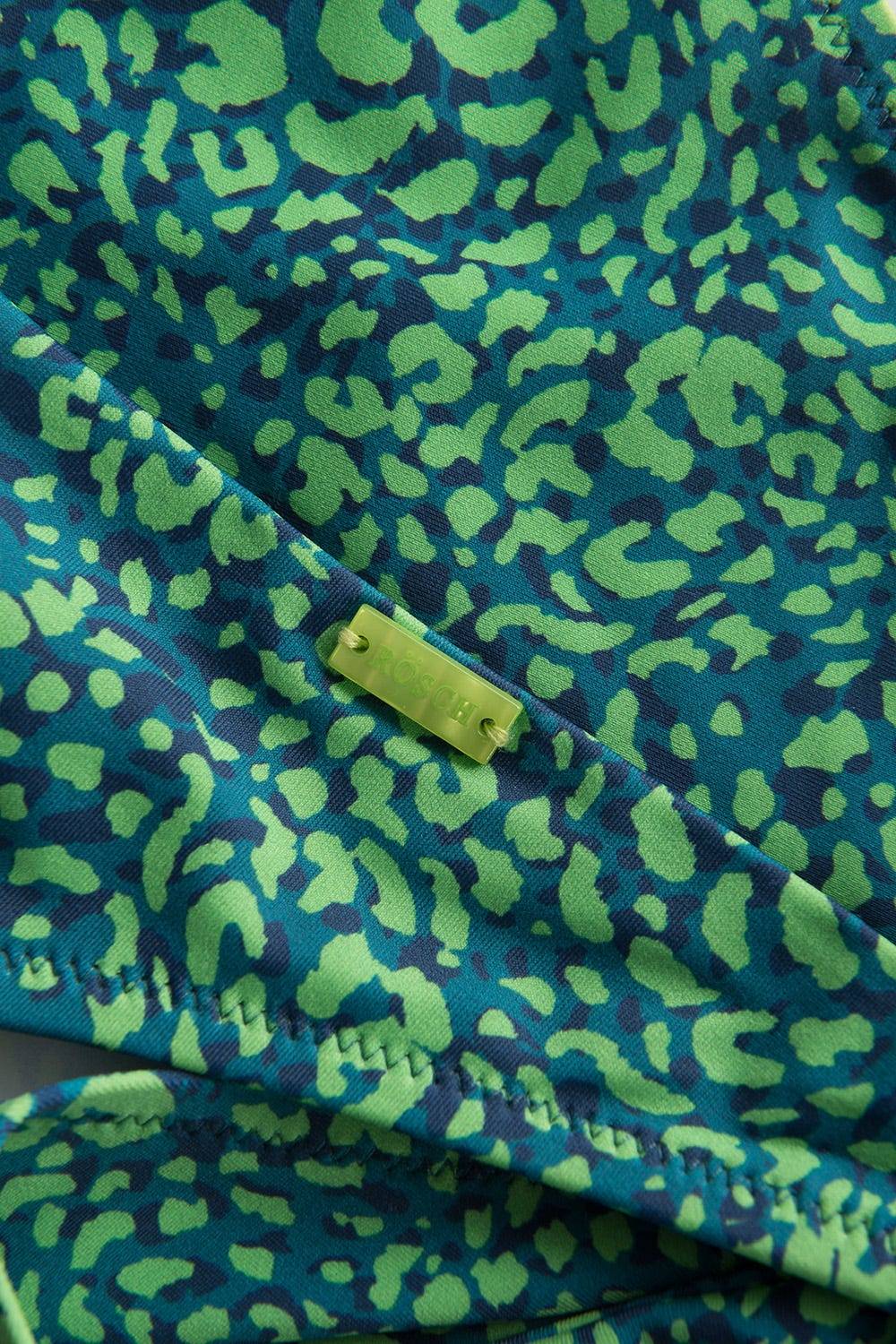 Rösch Bikini-Hose mit Schleifen Leo-Druck Grün Klassisch recyceltes Polyamid/Elasthan Günstig kaufen