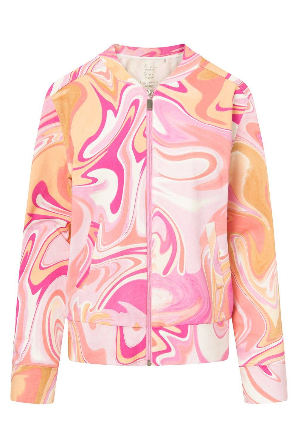 Rösch Sweatjacke im Batikdruck Baumwolle/Elasthan Online Shopping