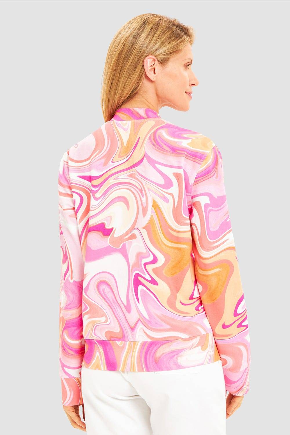 Rösch Sweatjacke im Batikdruck Baumwolle/Elasthan Online Shopping