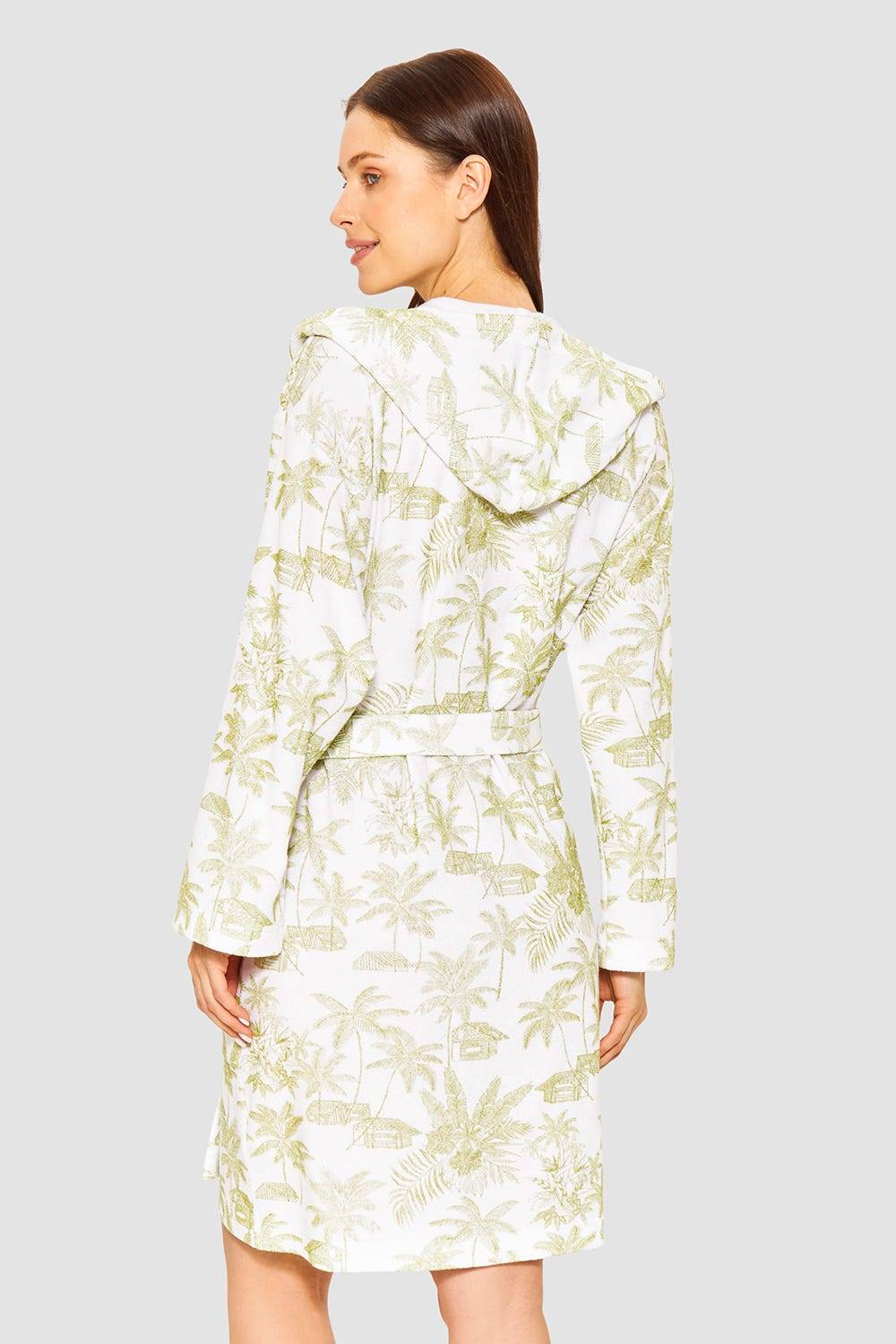Rösch Frottee-Mantel im Palmenprint Baumwolle/Polyester Cyber Monday