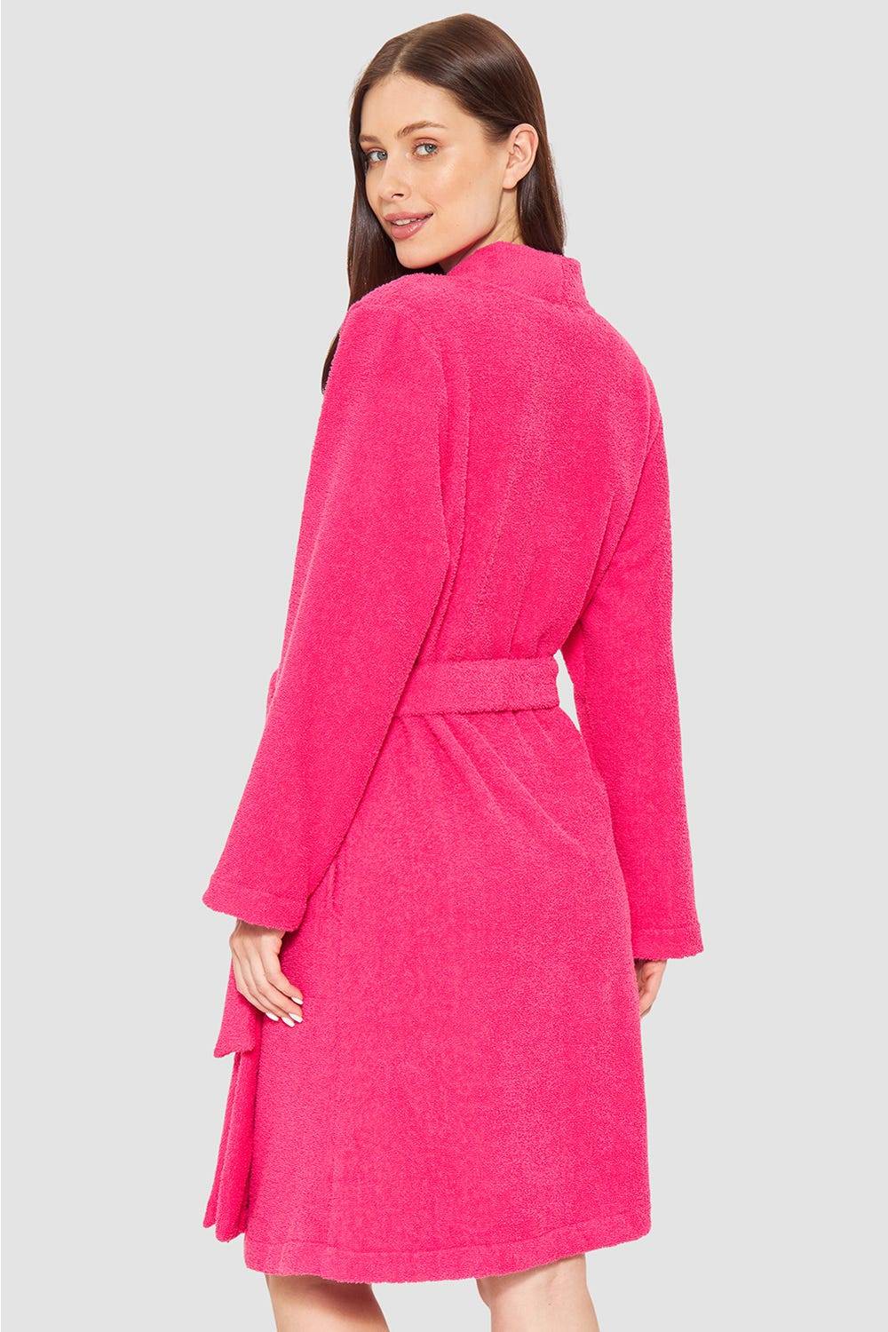 Rösch Bademantel aus Frottee Pink Baumwolle/Polyester Weihnachtsangebot