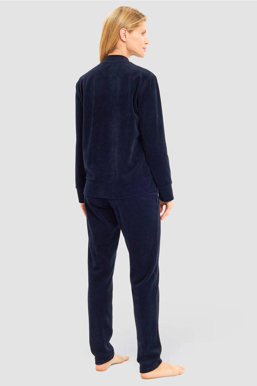 Rösch Hausanzug in Nachtblau aus Cord Baumwolle/Polyester Vatertagsangebot
