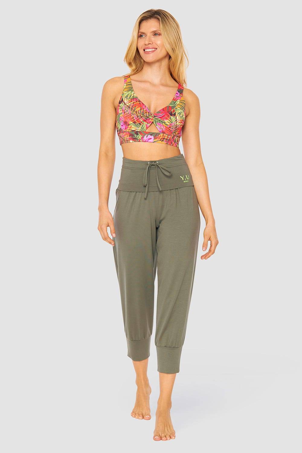 Rösch Y.U Yoga 7/8-Hose im Harem-Stil Loungewear Sport Mix &amp; Match Materialmix Neuheiten