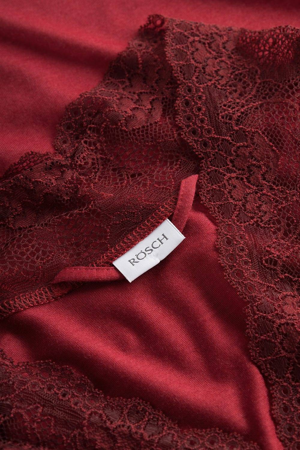 Rösch Wickelmantel mit Spitze Rot Baumwolle/Modal Kostenlose Rückgabe