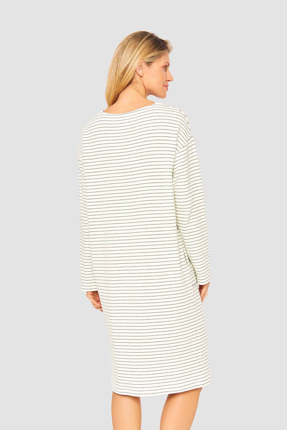 Rösch Hauskleid im Ringelmuster Strick Materialmix Neueste Stile