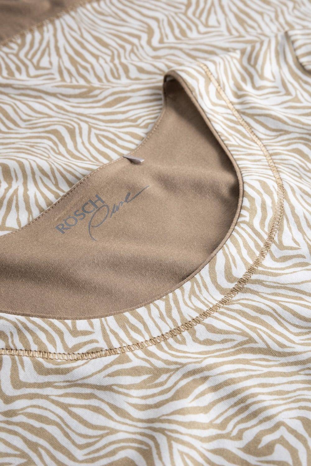 Rösch Shirt im Zebra-Druck Beige Ziernähte A-Linie Mix &amp; Match Baumwolle/Modal Bis zu 55% Rabatt