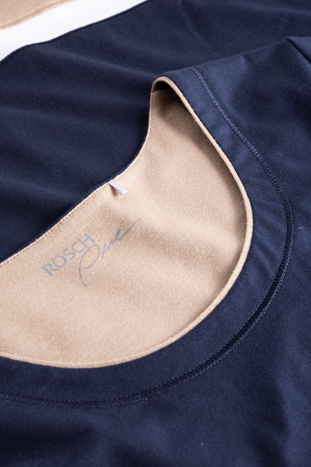 Rösch Shirt in Colorblocking-Optik Dunkelblau Beige Mix &amp; Match Baumwolle/Modal Discount Store für neue Produkte