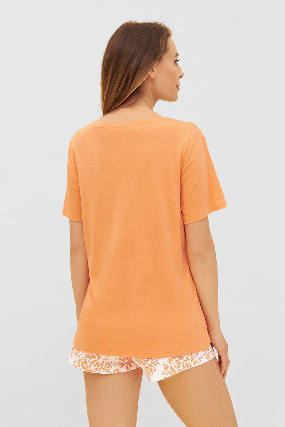 Rösch T-Shirt mit Motivdruck Orange Basic Mix &amp; Match 100% Baumwolle Riesige Rabatte