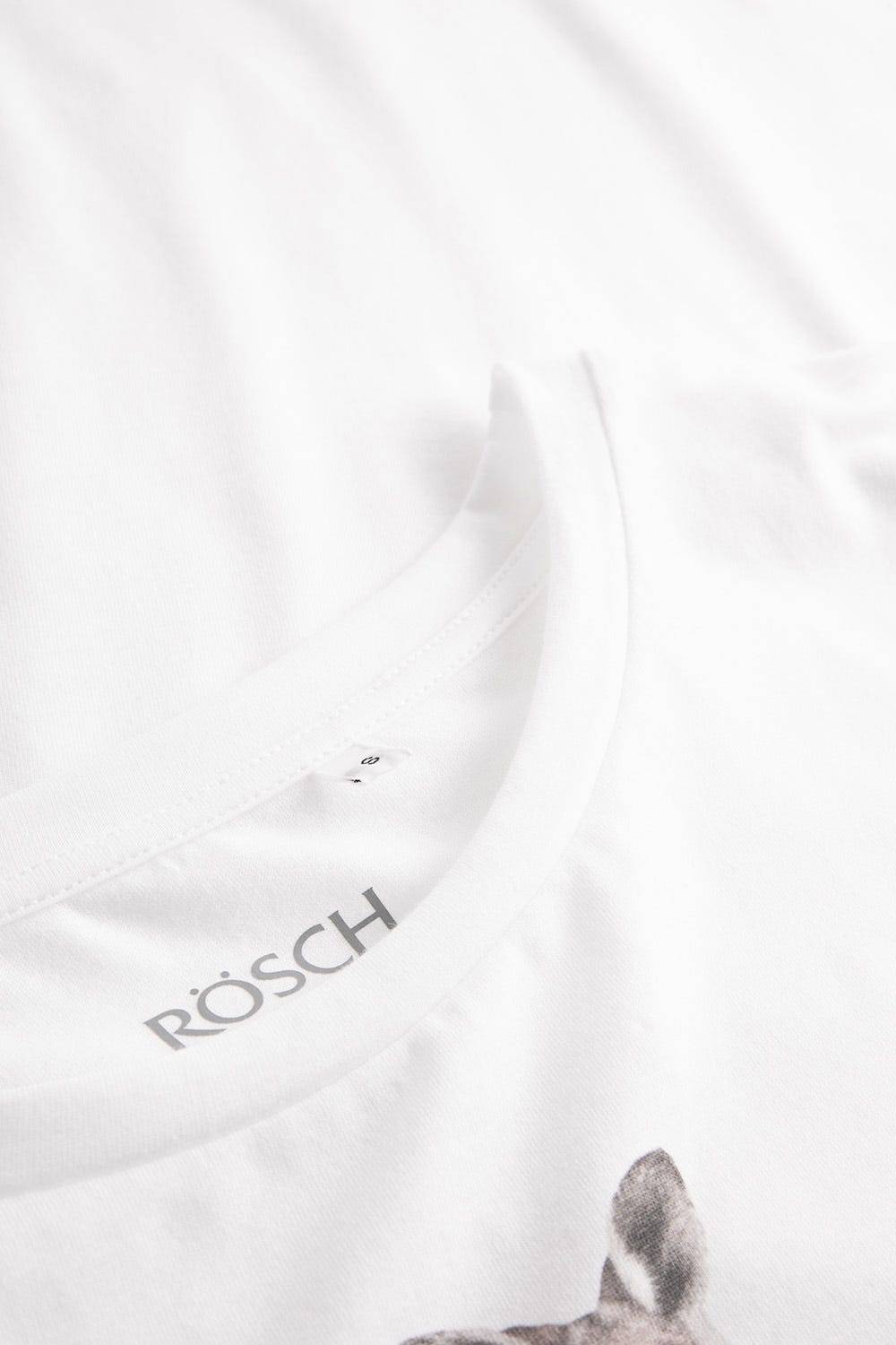 Rösch T-Shirt mit Motivdruck Känguru Basic Weiß Mix &amp; Match 100% Baumwolle 50% Rabatt mit kostenlosem Versand