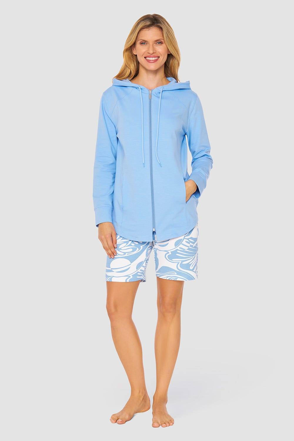 Rösch Jacke mit Kapuze und Reißverschluss Sweat Taschen Baumwolle/Elasthan Kostenloser Versand international