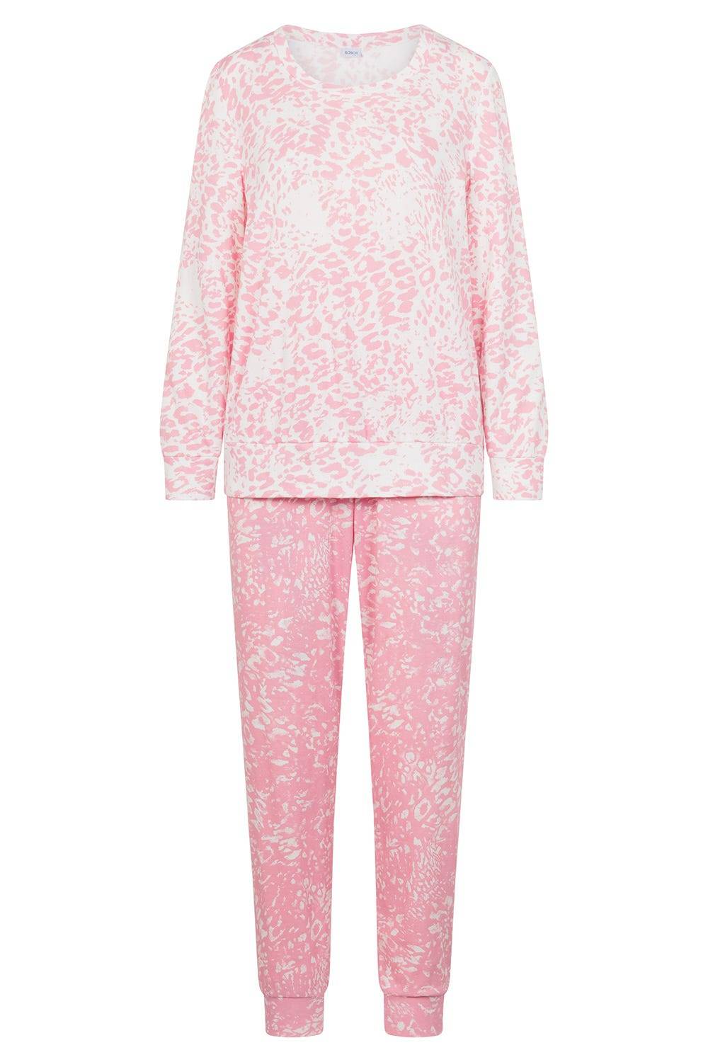 Rösch Pyjama im rosa Druck-Mix angerauht kuschelig 100% Baumwolle Rabatte dieses Monats