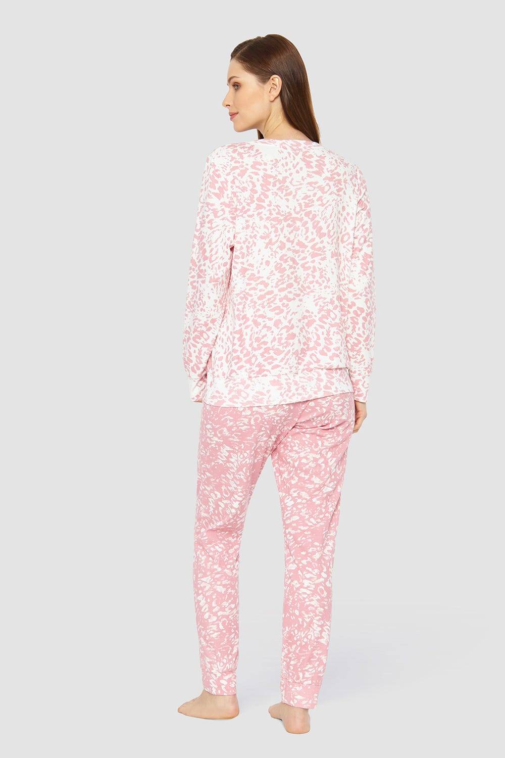 Rösch Pyjama im rosa Druck-Mix angerauht kuschelig 100% Baumwolle Rabatte dieses Monats