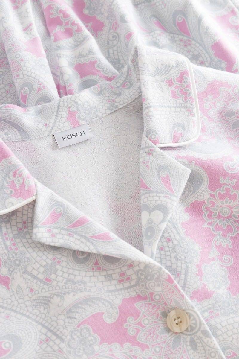 Rösch Pyjama im Herrenstil Flanell Kuschlig 100% Baumwolle Online