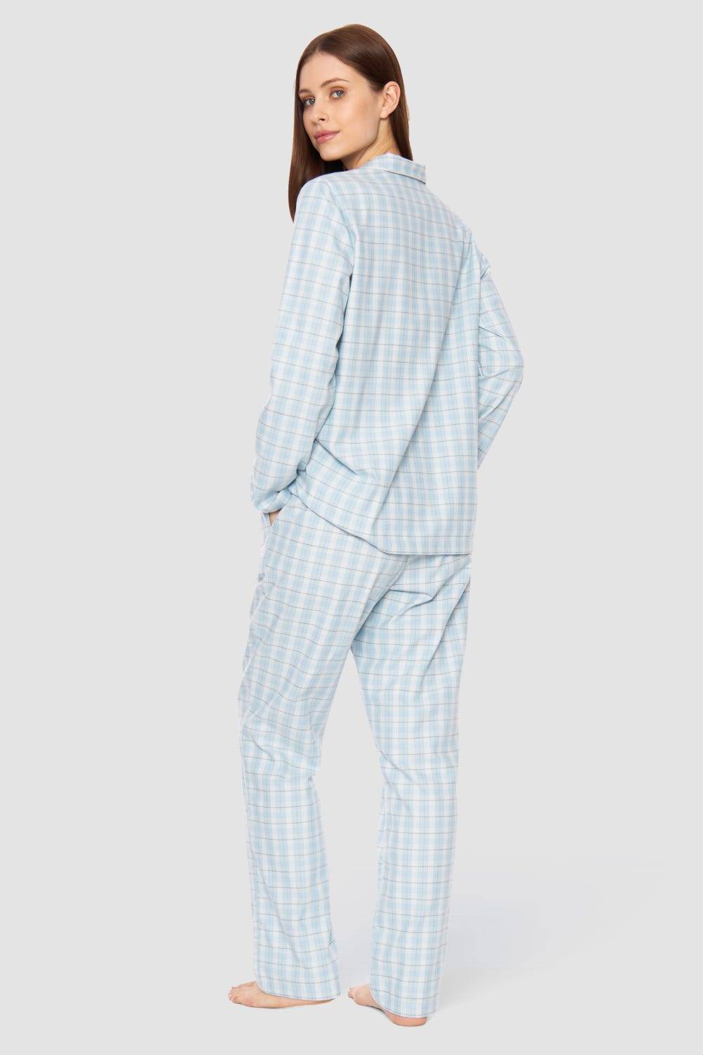 Rösch Pyjama im Herrenhemdstil Flanell 100% Baumwolle Günstiger Verkauf
