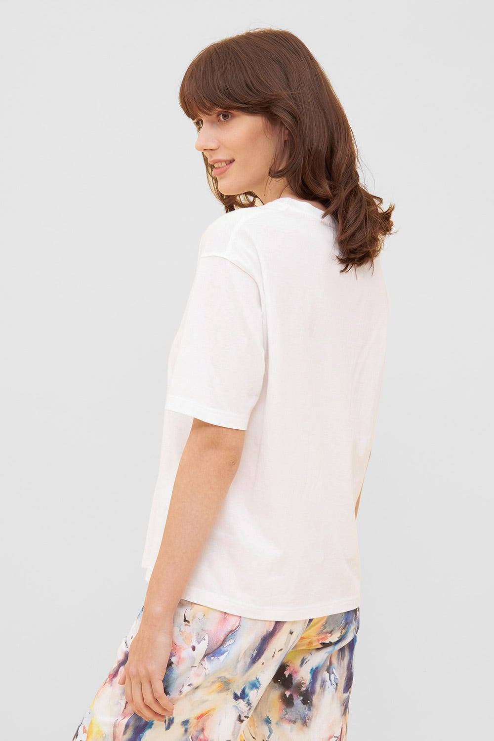 Rösch T-Shirt mit Schriftzug &quot;love yourself, love the planet&quot; Halbarm Mix &amp; Match Baumwolle/Elasthan Begrenztes Angebot