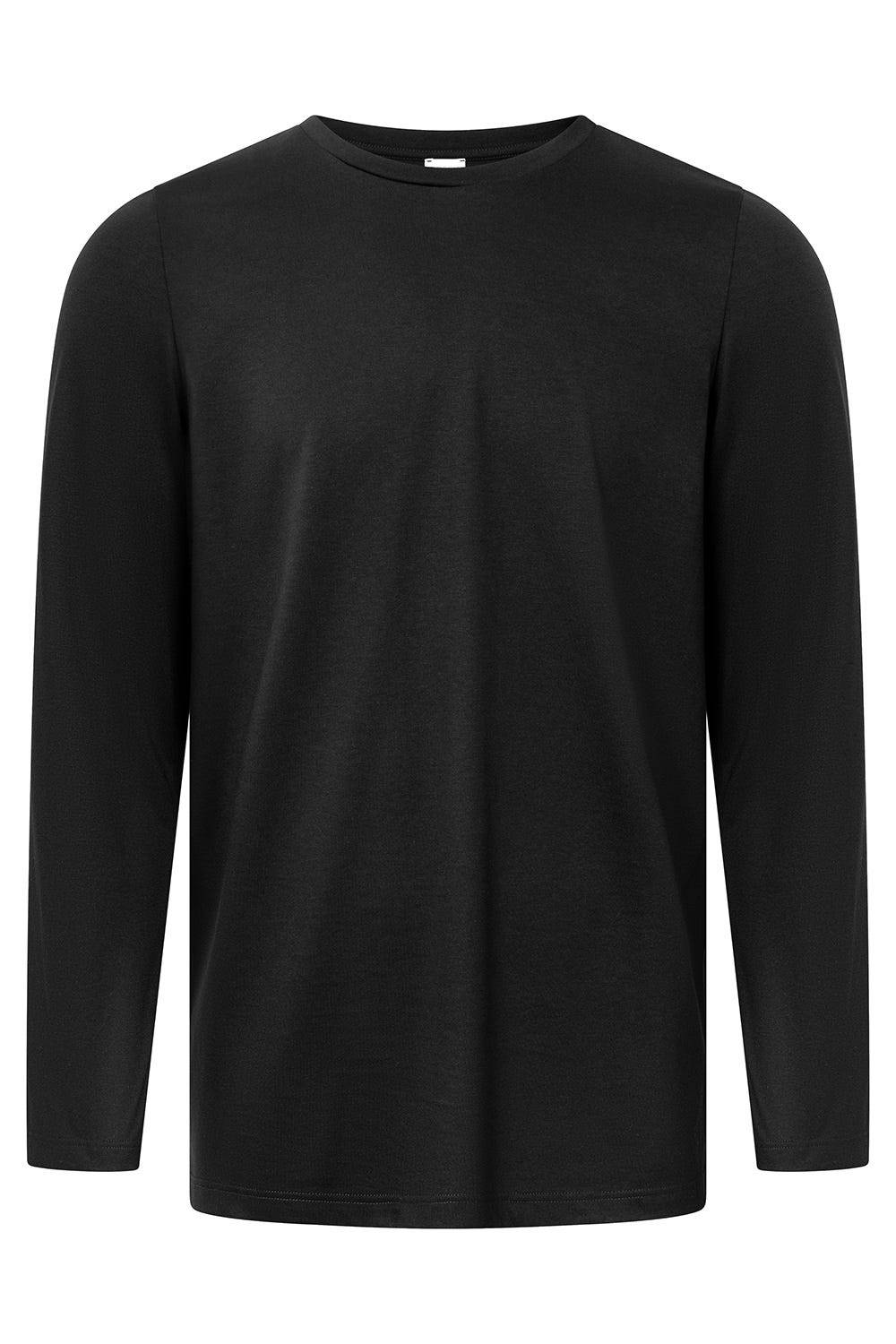 Rösch Herren Basic T-Shirt Langarm mit Rundhals Klassisch Baumwolle/Elasthan Osterangebot