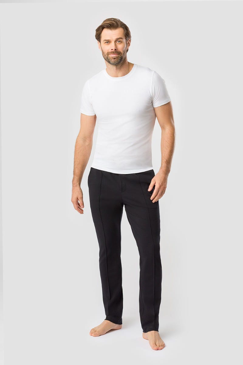 Rösch Herren Basic T-Shirt mit Rundhals Klassisch Baumwolle/Elasthan Vatertagsangebot