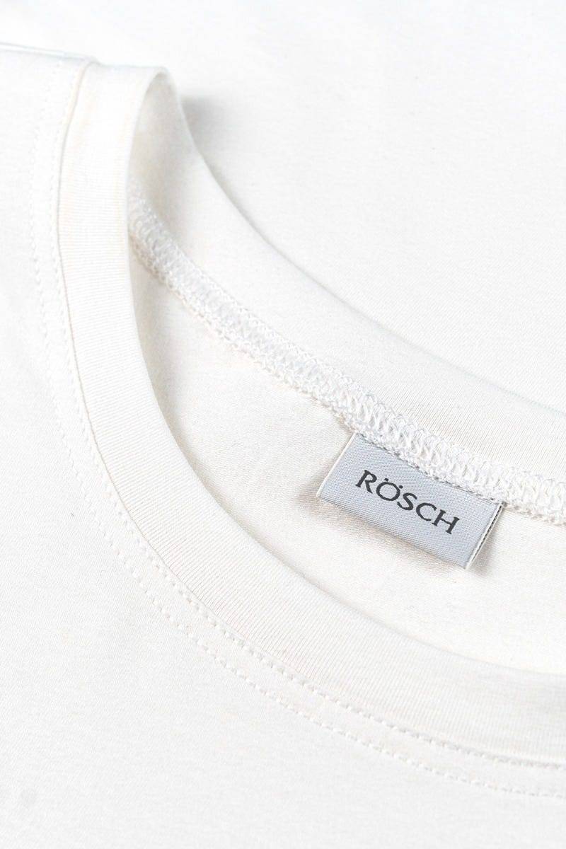Rösch Herren Basic T-Shirt mit Rundhals Klassisch Baumwolle/Elasthan Vatertagsangebot