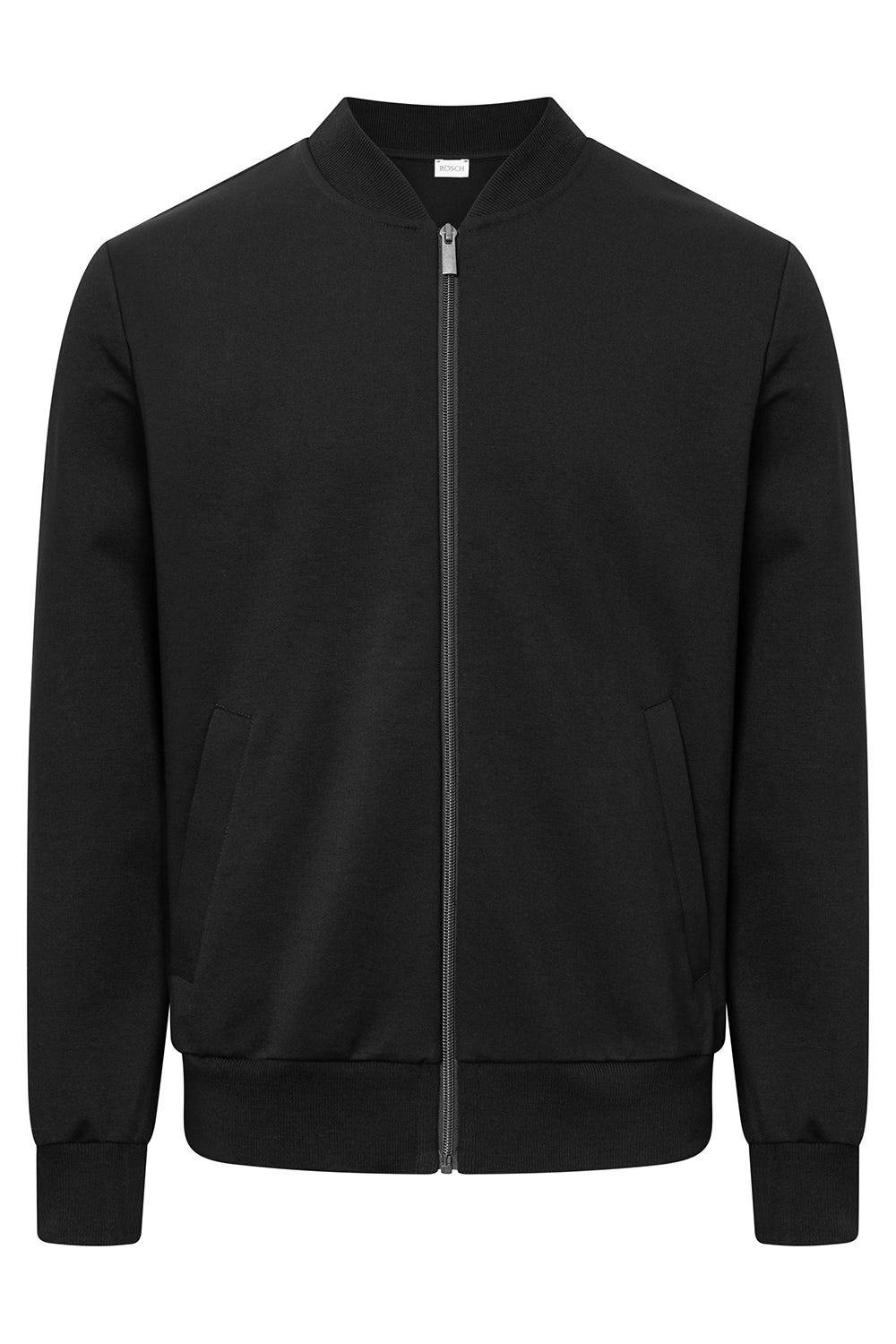 Rösch Herren Loungejacke Blouson College-Style Lässig Materialmix Valentinstagsangebot
