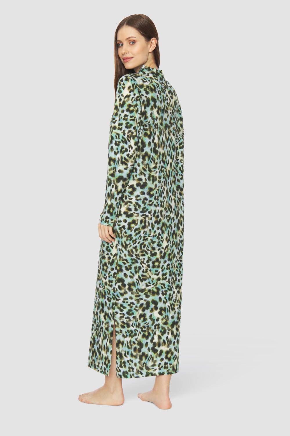 Rösch Nachtkleid im bunten Leo-Druck Baumwolle/Modal Blitzangebot