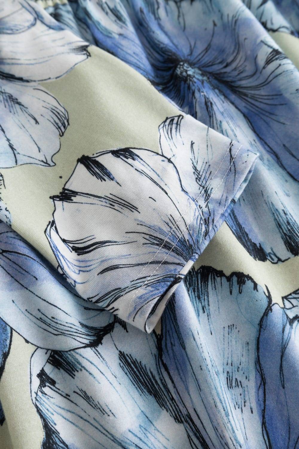 Rösch Nachthemd mit Stufenlook Hellblau 100% Baumwolle Saisonale Angebote