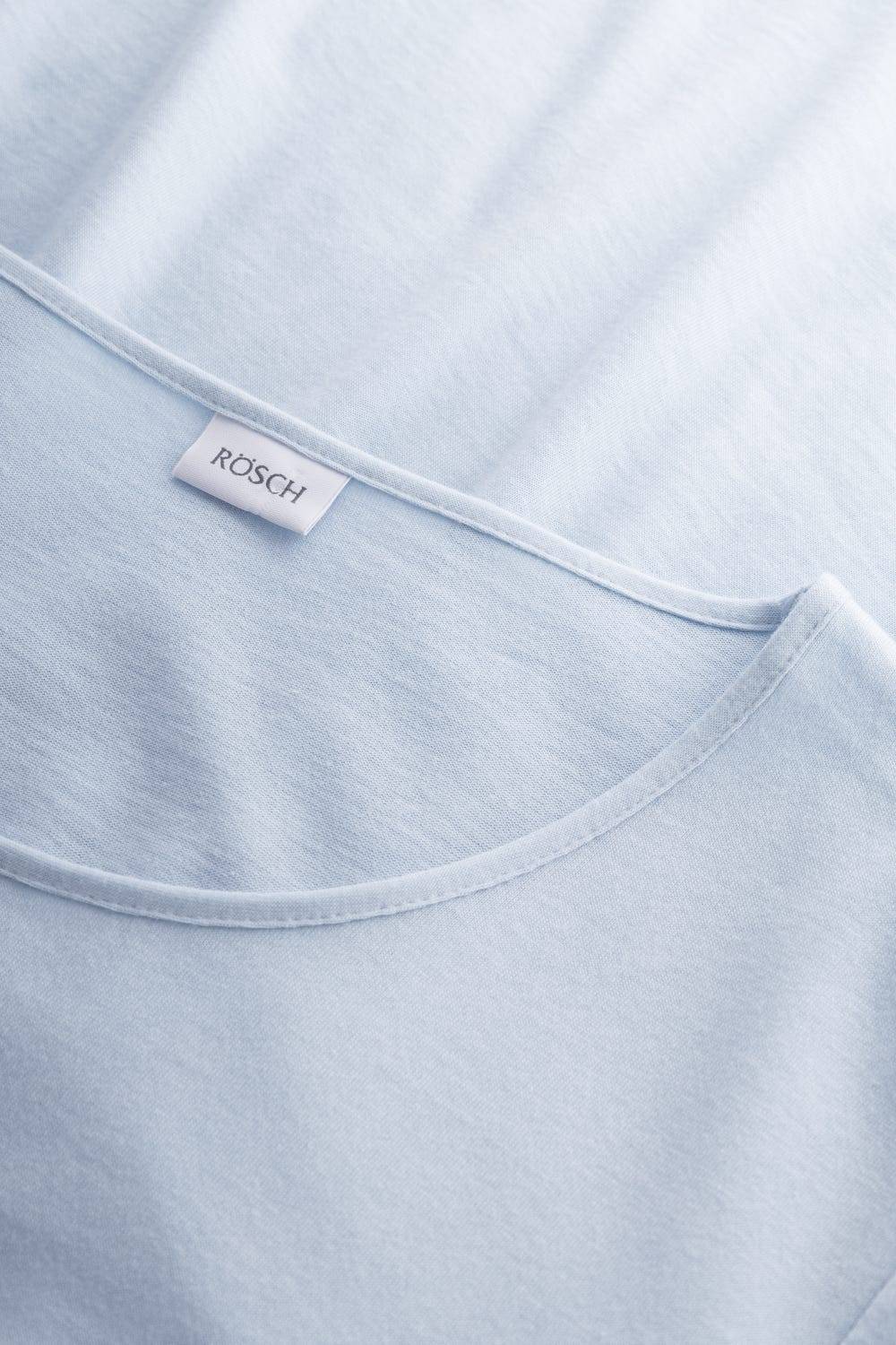 Rösch Pyjama mit Stufenlook Hellblau Baumwolle/Modal Räumungsverkauf