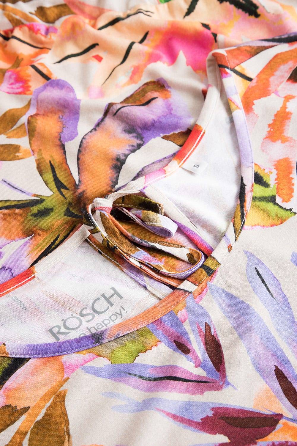 Rösch Jumpsuit im fröhlichen Blätter-Druck Bunt Shorts Sommer Viskose/Elasthan Tiefpreis