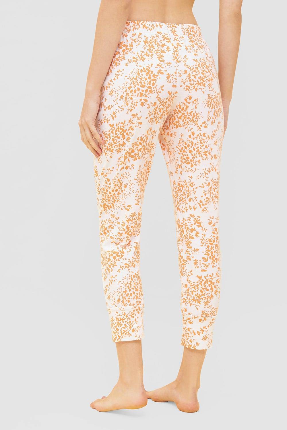 Rösch 7/8-Hose im Blümchen-Design Orange Schmal Mix &amp; Match Baumwolle/Elasthan Begrenzte Freigabe