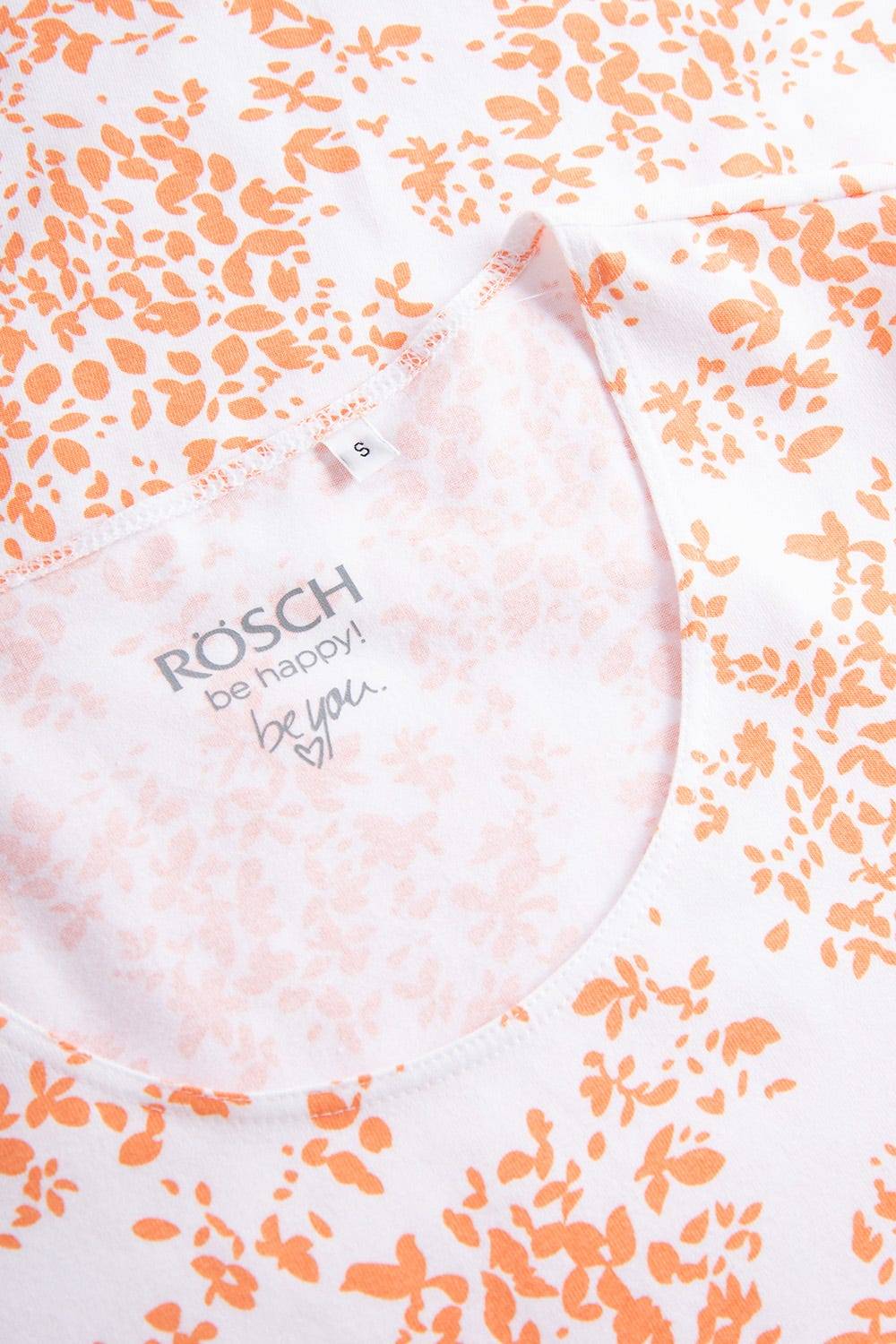 Rösch Nachthemd im Blümchen-Design Orange Baumwolle/Elasthan Letzte 3 Tage