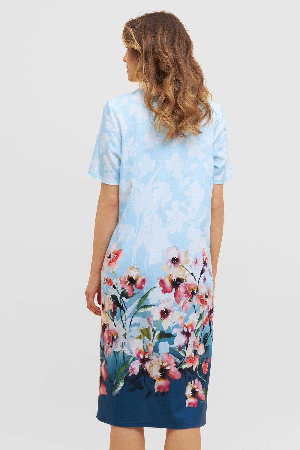 Rösch Nachtkleid mit platziertem Druck Kurzarm Baumwolle/Modal Discount Store für neue Produkte