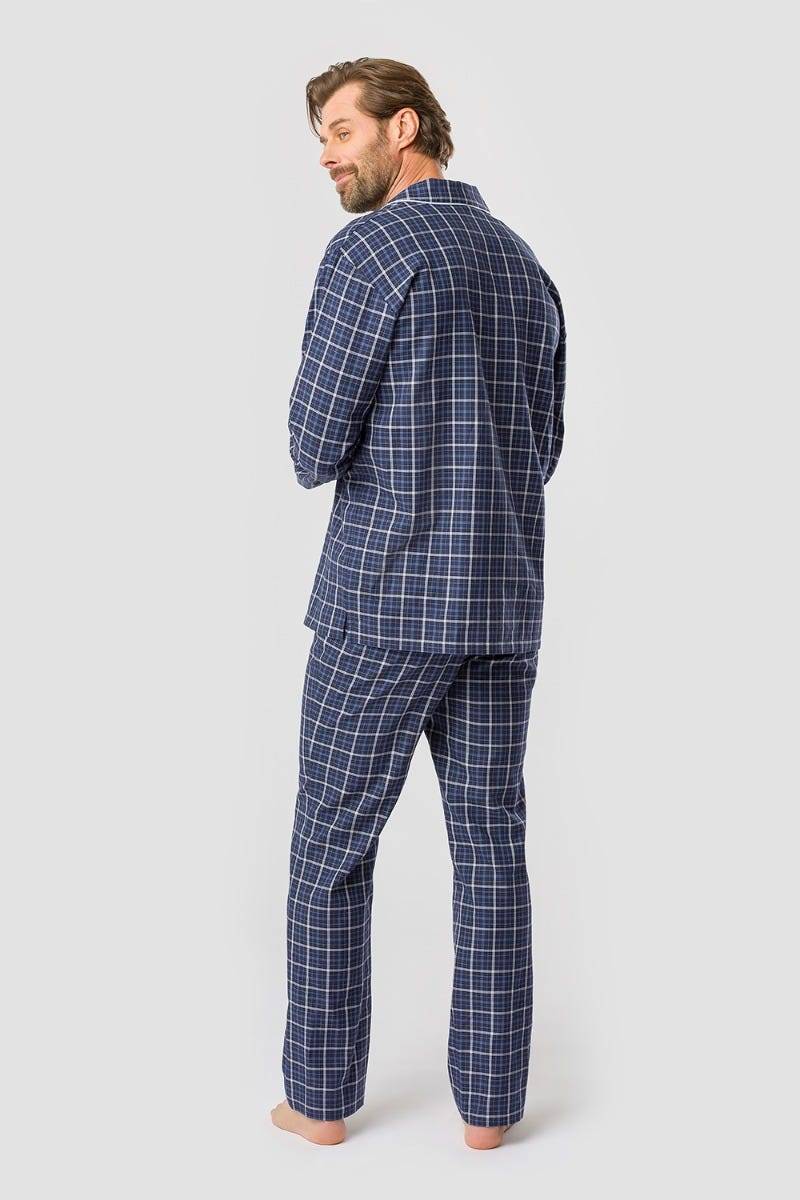 Rösch Herren Pyjama im Web-Karo Klassisch Paspeln 100% Baumwolle Begrenzt auf 3 Tage