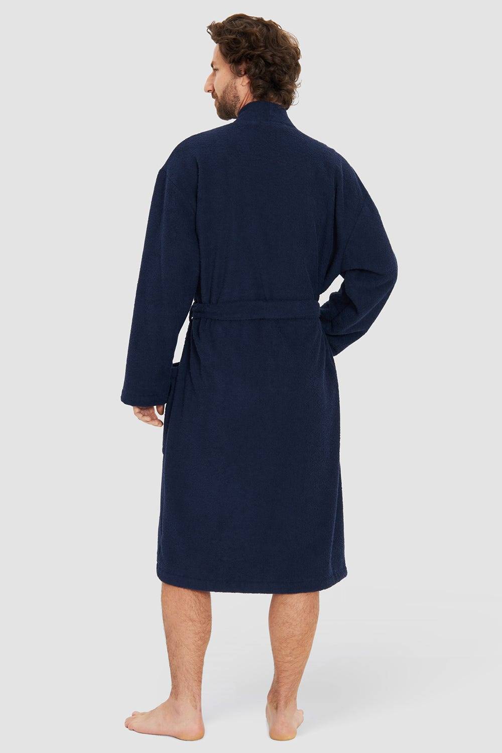 Rösch Herren Bademantel aus Frottee Midi Baumwolle/Polyester Black Friday Preise