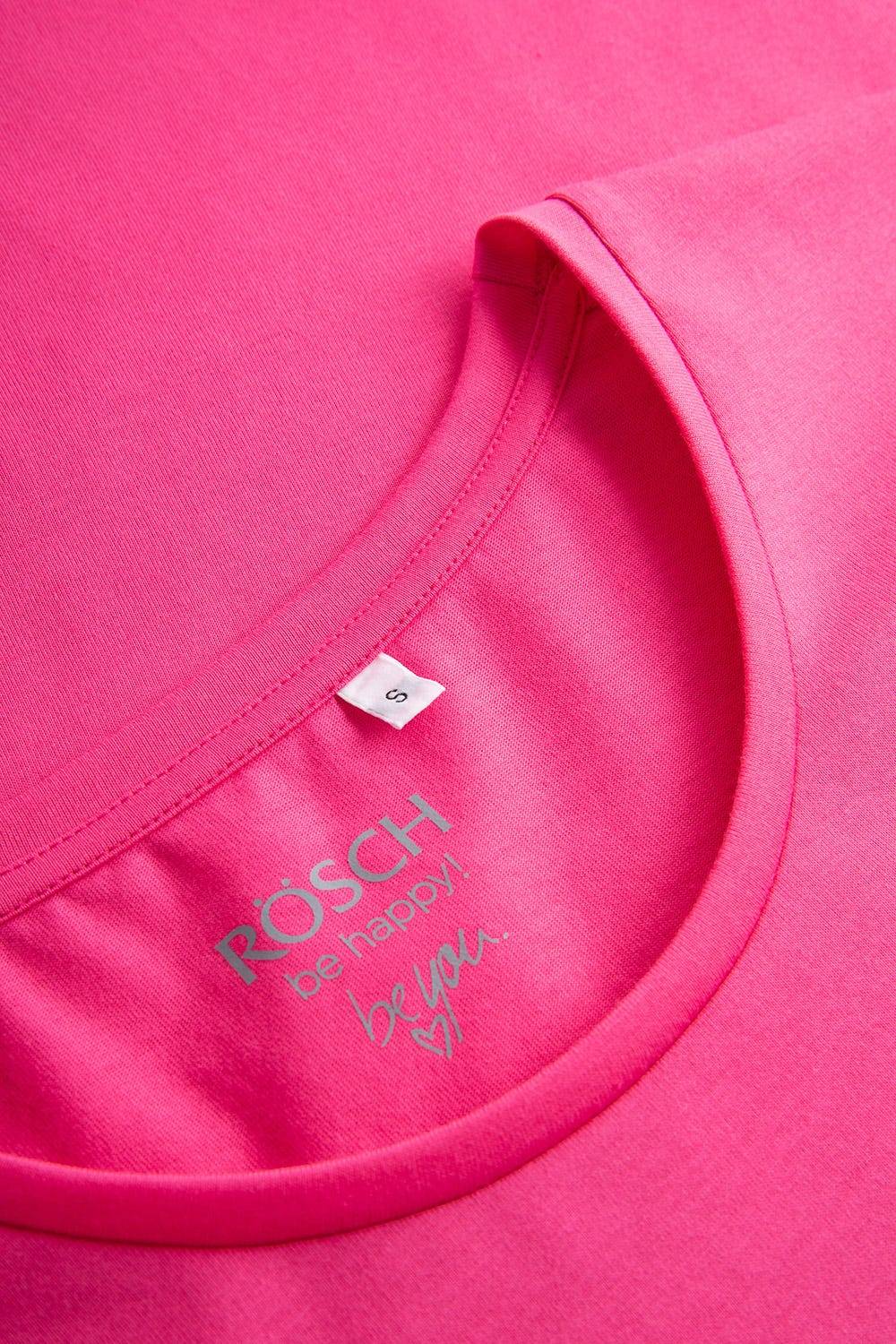 Rösch Nachthemd mit Schriftzug &quot;Think Happy&quot; Pink Kurzarm 100% Baumwolle Günstiger Verkauf